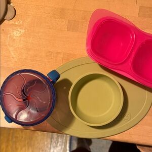 Kids Snack and Meal Set - Blue, Pink, Green